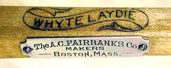 Whyte Laydie Dowel Stick Stamp & Metal Fairbanks Plate
